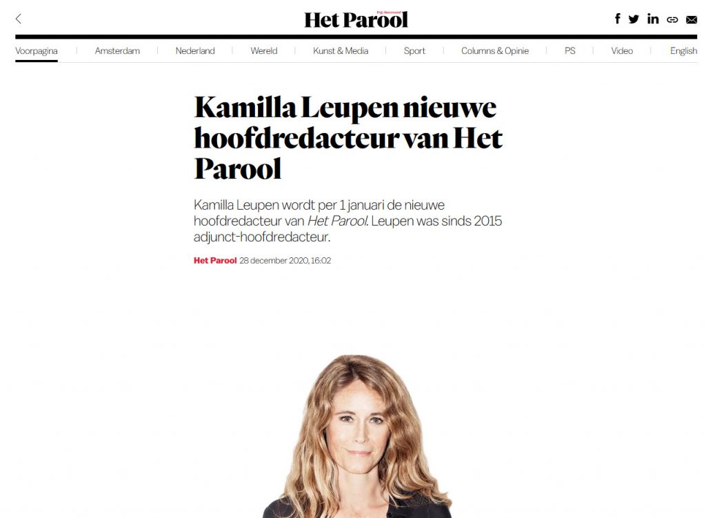 kamilla leupen hoofdredacteur parool